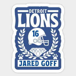 Detroit Lions Jared Goff 16 American Football Sticker